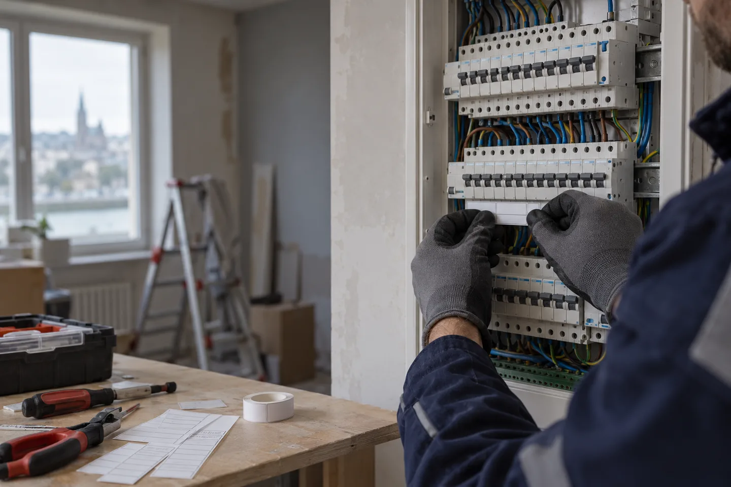 Mise en situation fictive d’un tableau électrique